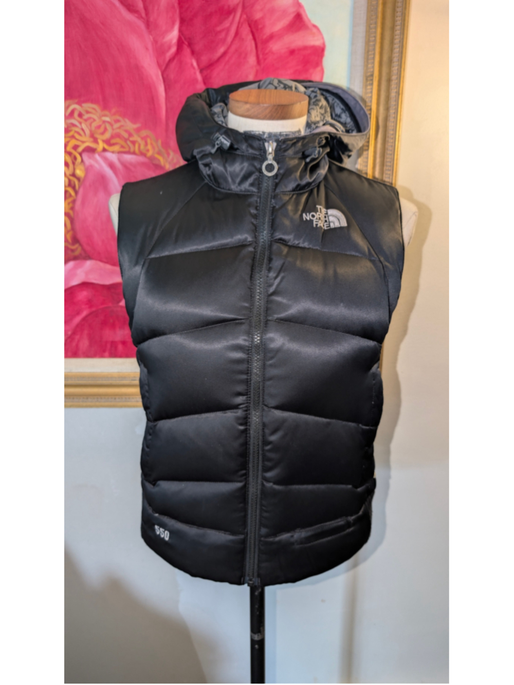Women's The North Face 550 Down Puffer Vest Black Size S